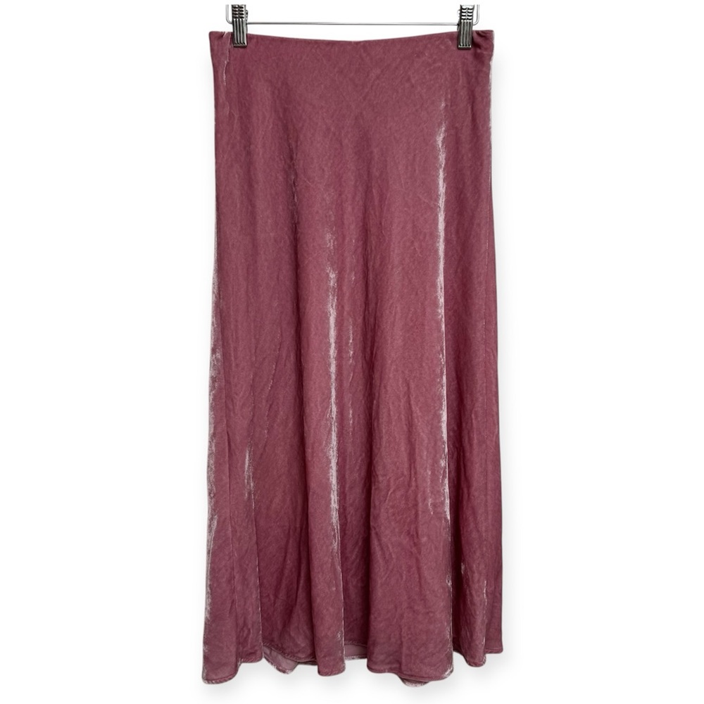 J. Crew Pull On Velvet Midi Slip Skirt